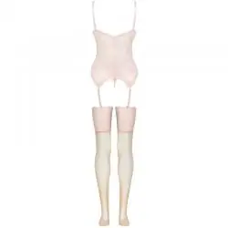 Livco corsetti fashion - persinne peach set corset + panty + medias Livco corsetti fashion - persinne peach set corset + panty + medias