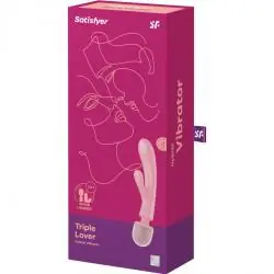 Satisfyer - triple lover masajeador vibrador rabbit rosa