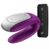 Satisfyer Double Fun lila junto al mando a distancia