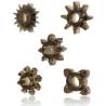 Set de 5 anillos Ohmama con relieves en tono ahumado