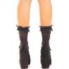 Calcetines tobilleros con volante Leg Avenue, en negro, de espaldas