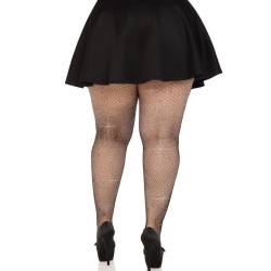 Leg avenue - medias rejilla cristalizada plus size - - 2