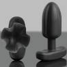 Electrastim - tartarus plug anal silicona quadripolar negro - 7