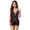Livco corsetti fashion - antonella lc 20203 babydoll + tanga negro - 1