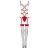 Livco corsetti fashion -  thiara lc 20213 set body + medias roja - 6