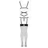 Livco corsetti fashion - thiara lc 20213 set body + medias negro - 7