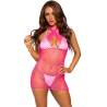 Leg avenue - vestido de rejilla cruzado talla única - 1
