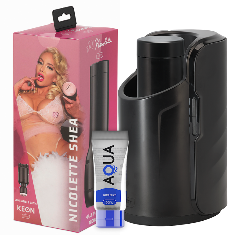 Kiiroo keon + feel nicolette shea stroker + lubricante aqua quality 50 ml