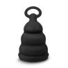 Copa menstrual Gvibe Gcup negra, de frente con el asa de anilla