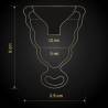 Copa menstrual Gvibe Gcup negra, medidas y capacidad