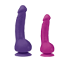 Gvibe Greal 2 violeta junto a un Greal más pequeño en fucsia