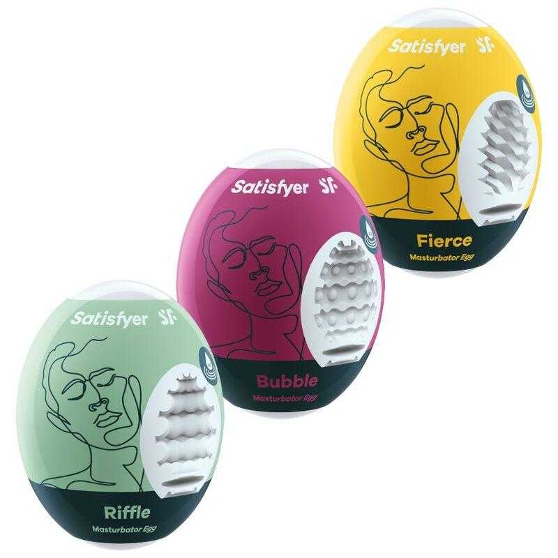 Satisfyer 3 huevos masturbadores - riffle, bubble & fierce Satisfyer 3 huevos masturbadores - riffle, bubble & fierce