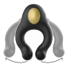 Armony - anillo vibrador silicona 3 motores recargable negro - dorado - 3