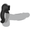 Armony - anillo vibrador silicona 3 motores recargable negro - dorado - 4