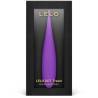 LELO DOT Travel morado en su caja de presentación