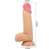 Pretty love - sliding skin series dildo realístico con ventosa piel deslizante 20.6 cm - 6