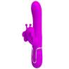 Pretty love - vibrador rabbit multifunción 4 en 1 mariposa fucsia - 1