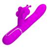 Pretty love - vibrador rabbit multifunción 4 en 1 mariposa fucsia - 3