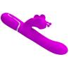 Pretty love - vibrador rabbit multifunción 4 en 1 mariposa fucsia - 5