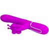 Pretty love - vibrador rabbit multifunción 4 en 1 mariposa fucsia - 6
