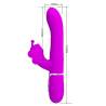 Pretty love - vibrador rabbit multifunción 4 en 1 mariposa fucsia - 7