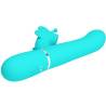 Otra vista del Pretty Love rabbit 4 en 1 verde agua tumbado