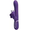 Vibrador rabbit 4 en 1 Pretty Love morado con mariposa