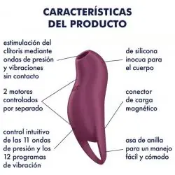 Satisfyer - pocket pro 1 estimulador clítoris granate