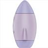 Satisfyer Mission Control en lila, de perfil con la aleta lateral