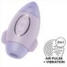Satisfyer Mission Control en lila, en diagonal con la boquilla Air Pulse y vibración