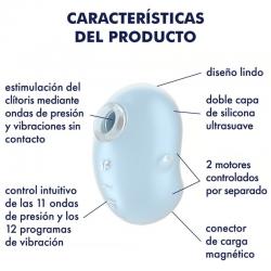Satisfyer - cutie ghost vibrador lay-on azul claro