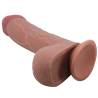 Pretty love - sliding skin series dildo realístico con ventosa piel deslizante mulato 23.4 cm - 1