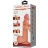 Pretty love - sliding skin series dildo realístico con ventosa piel deslizante mulato 23.4 cm - 2
