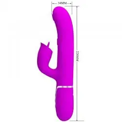Pretty love - vibrador rabbit con licking fucsia Pretty love - vibrador rabbit con licking fucsia