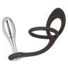 Star Fucker Teardrop Plug con anillo negro, de lado