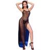 Chilirose - cr 4707 babydoll largo & tanga negro - 1