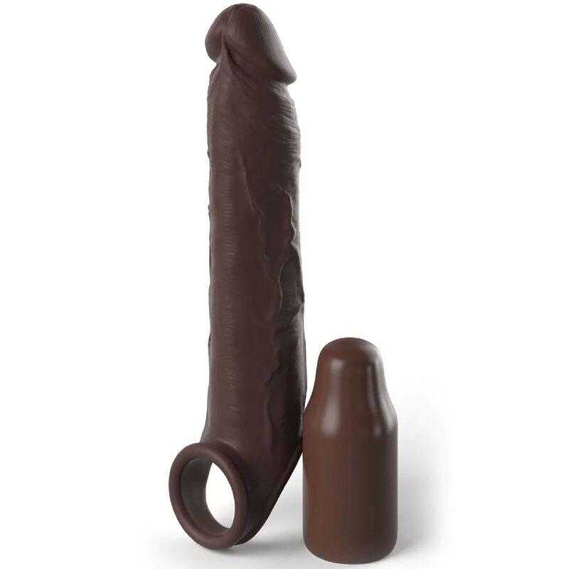 Pipedreams extension w strap 17,78 cm brown Pipedreams extension w strap 17,78 cm brown