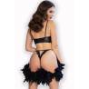 Chilirose - cr 4687 set dos piezas crotchless negro - 2