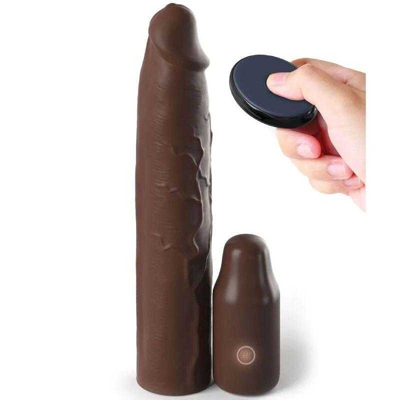 Pipedreams sleeve 22,86 cm + 7,62 cm plug remote brown Pipedreams sleeve 22,86 cm + 7,62 cm plug remote brown