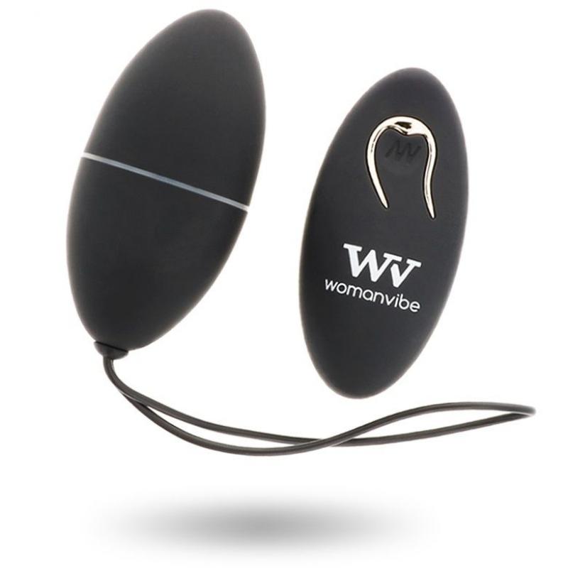 Womanvibe alsan huevo control remoto negro silicona negro