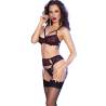 Chilirose - cr 4698 set cuatro piezas rojo & negro - 1