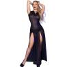 Chilirose - cr 4685 vestido largo con capucha negro - 3