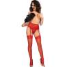 Chilirose - cr 4718 liguero & medias rojo - 4