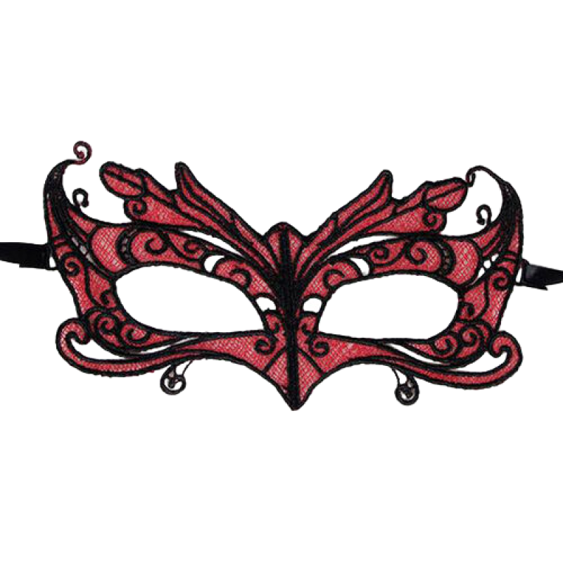 Queen lingerie - antifaz de encaje detalles rojo Queen lingerie - antifaz de encaje detalles rojo