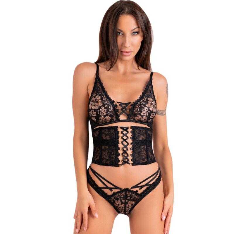 Livco corsetti fashion - cinex atlantin lc 90704 set tres piezas negro s/m Livco corsetti fashion - cinex atlantin lc 90704 set tres piezas negro s/m