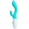 Pretty Love Brighty verde agua, vibrador rabbit de lado