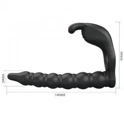Pretty love - blackney anillo pene con plug vibrador negro