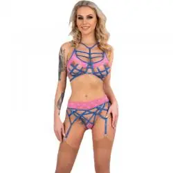 Livco corsetti fashion - soledad lc 20217 sujetador + panty + liguero s/m