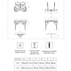 Livco corsetti fashion - soledad lc 20217 sujetador + panty + liguero s/m