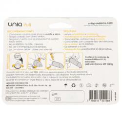 Uniq pull preservativos con tiras sin latex 3 unidades